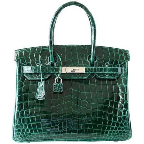 hermes birkin grey|hermes green crocodile bag.